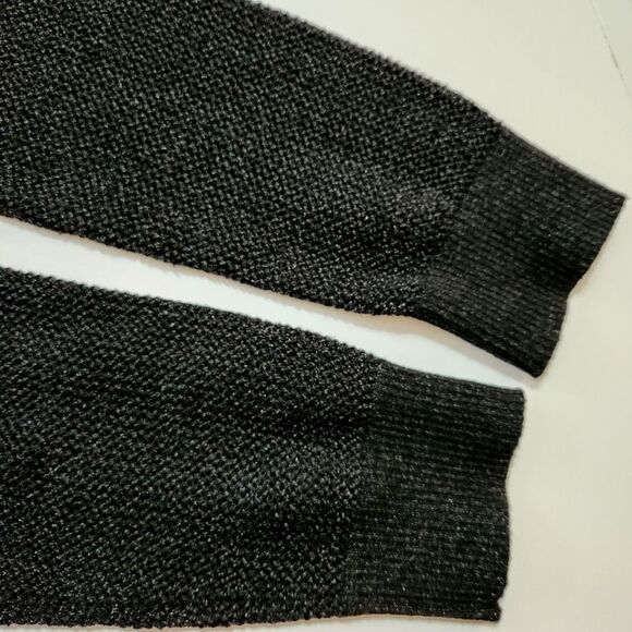 Michael Michael Kors Lace-Up Front Sweater Black Metallic Gold Accents Women's S - Picture 11 of 11